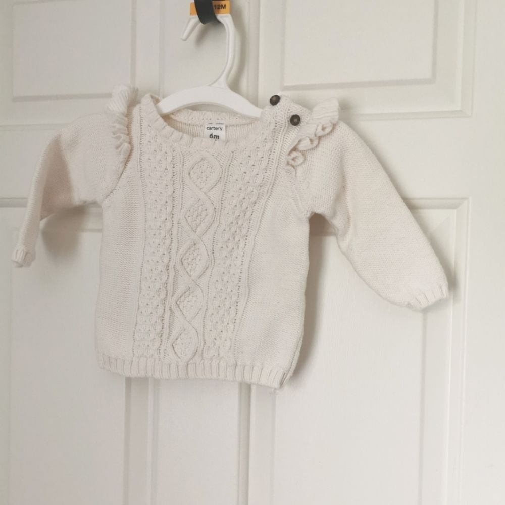 2/$15 Carter's baby girl sweater size 6 m